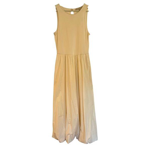 Loft NWT cream poplin bubble hem midi dress size 6 - Picture 12 of 12